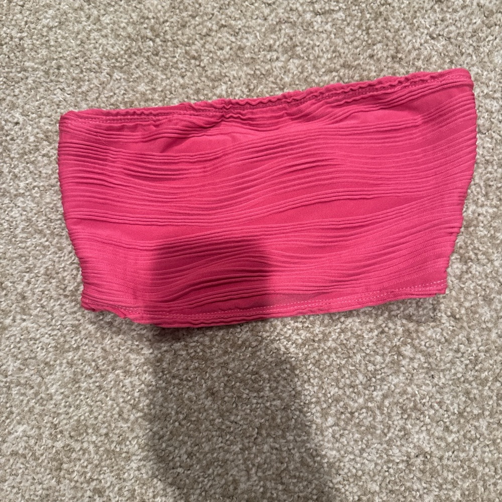 SHEIN Pink Textured Crop Top